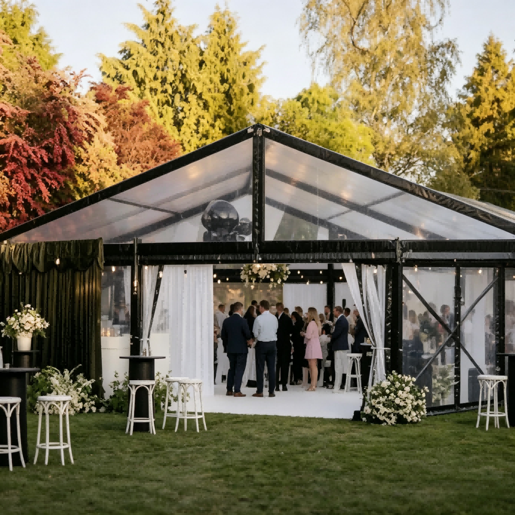 Carpa transparente para bodas y banquetes