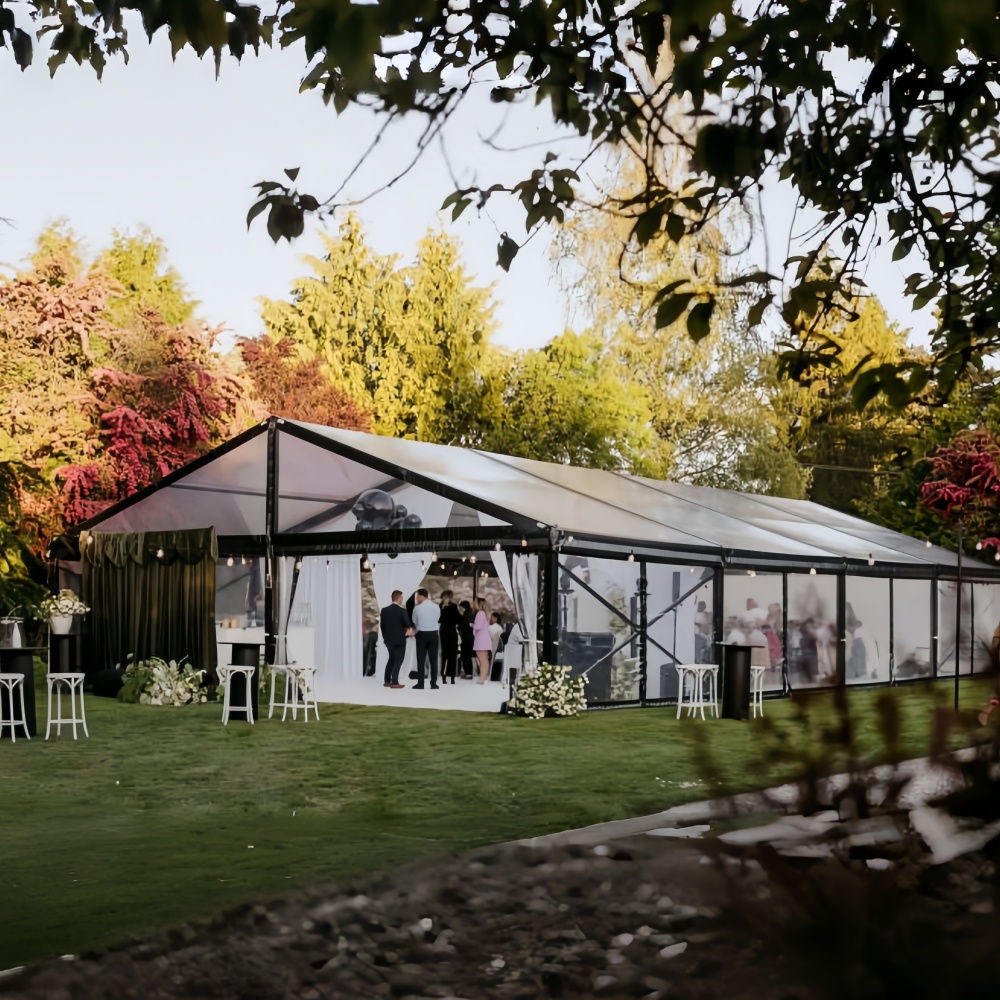 Carpa transparente para bodas y banquetes