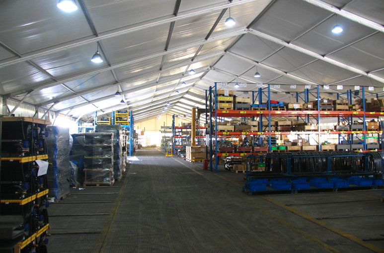 Tienda de almacén Industrial - tienda de aluminio temporal